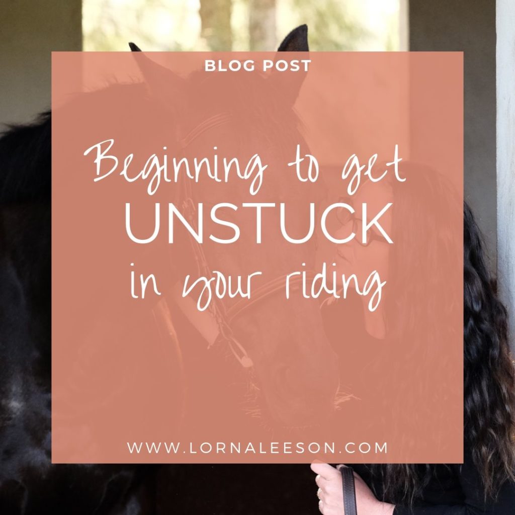 How to Begin to Get Unstuck in Your Riding
